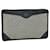 GUCCI Micro GG Canvas Clutch Bag PVC Leather Gray Navy Auth ti1145 Grey Navy blue  ref.961234