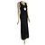 ***Issey Miyake Geripptes Maxikleid Schwarz - Ansicht 2