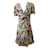 Diane Von Furstenberg DvF floral silk chiffon dress, recent line Multiple colors Turquoise  ref.961882