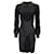 Chanel 2010 Paris Byzance Black / Gold Metallic Shimmer Detail Long Sleeved Fitted Wool Knit Dress  ref.961918