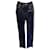 Gianfranco Ferre Vintage Jeans Gianfranco Ferre Calças femininas vintage marinho com estampa de cobra tamanho justo 29 Azul marinho Poliéster Poliamida  ref.962439