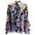 Blusa de seda estampada floral multicolorida Prabal Gurung manga comprida punho babado Multicor  ref.962463
