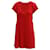 Ba&Sh-Kleid mit V-Ausschnitt aus roter Baumwolle  ref.962515