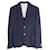 Blazer de botonadura sencilla en lana azul marino Tokyo de Giorgio Armani  ref.962543