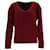 Tom Ford V-neck Sweater in Cashmere Red Dark red Wool  ref.962578