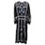 Isabel Marant Caroline Floral-embroidered Midi Dress in Black Silk  ref.962584