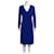 Diane Von Furstenberg Vestido de crepe DvF Milena em crepe azul Azul escuro Viscose  ref.963643