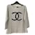 CHANEL Logo Striped Top Taille S/M - ** SUPER RARE **. Brand new Coton Noir  ref.964048