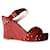Emporio Armani Sandals Red Leather  ref.964055