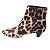 Barbara Bui Ivory / Brown Leopard Printed Calf Hair Ankle Boots - view 3