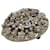 Chanel 11Une broche ronde en fausses perles Métal Argenté  ref.964542