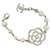 Chanel Gold Camellia and Faux Pearl Bracelet Silvery Metal  ref.964543