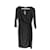 Ralph Lauren - Robe en jersey drapée noire sur le devant Polyester  ref.964568