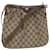 GUCCI GG Canvas Shoulder Bag PVC Leather Beige Auth yk7340  ref.964591