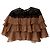 Crop top beige Topshop con balze e pizzo nero - vista 2