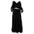 Autre Marque ***Walk Of Shame Wool and Silk Lace-up Maxi Dress Black  ref.964966