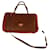 Hermès ***Bolso de hombro Hermes de piel de becerro Roja Naranja Cuero Chapado en oro  ref.964988