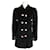 ***Versace Cashmere Wool Blazer Jacket Black Dark red Gold hardware  ref.965128