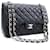 CHANEL Grained Calfskin Large Chain Shoulder Bag W Flap SV Classic Black Leather  ref.965967
