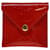Portamonete Louis Vuitton Rosso Pelle verniciata  ref.966173