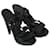 BURBERRY  Sandals EU 37.5 Leather Black  ref.966656
