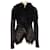 Autre Marque Gareth Pugh Black Leather Wrap Jacket with Lamb Collar  ref.966678