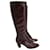 Salvatore Ferragamo Mid-Heel Riding Boots in Brown Leather  ref.967078