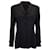 Einreihiger Blazer mit schmalem Kragen von Giorgio Armani aus schwarzer Wolle  ref.967202