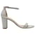 Stuart Weitzman Nearly Nude Glitter Open-toe Sandals in Silver Polyester Silvery Metallic  ref.967224