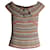 Chanel Gestricktes Off-Shoulder-Top aus mehrfarbiger Baumwolle Mehrfarben  ref.967248