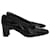 Stuart Weitzman Block Heel Pumps in Black Calfskin Leather Pony-style calfskin  ref.967261