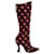 Miu Miu Printed Knee Boots in Black Polyester  ref.967265