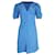 Staud Mini-robe à imprimé floral Milla en rayonne bleue Fibre de cellulose  ref.967266