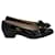 Salvatore Ferragamo Zapatos de salón Lillaz con hebilla dorada en charol negro Cuero  ref.967332