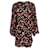 A.l.C. Mini-robe à imprimé floral en soie noire  ref.967340