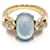 Bulgari [BVLGARI] Bvlgari K18YG-Blautopas-Diamantring, einzeln 750YG Jewelry Large [Fertig] [Gebraucht] Golden Gelbes Gold  ref.967621