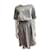 Joseph ISA übergroßes Kleid aus Seide und Baumwolle Grau  ref.967625