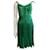 Diane Von Furstenberg DvF vintage silk dress in green and gold Golden  ref.967641