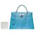 Hermès Saco de Hermes Kelly 35 em couro azul - 101266  ref.967669