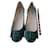 Prada Sapatilhas de ballet Verde Couro  ref.968183