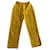Christian Dior Un pantalon, leggings Soie Coton Jaune  ref.968355
