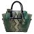Reed Krakoff Verde / Borsa Atlantique in pelle nera