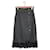 ****VALENTINO GARAVANI Wool Lace Switching Knee Length Skirt Black Grey  ref.968450