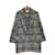 ****ISABEL MARANT ETOILE Maßgeschneiderte Jacke aus Wollkaro-Tweed Schwarz Wolle  ref.968870