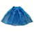 Autre Marque saia plissada em organza de seda xadrez azul cobalto tamanho XS ou 34 Algodão  ref.969172