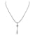 Hermès NEW HERMES PENDANT KEY NECKLACE lined TRIPLE TOUR BRACELET IN PALLADIAN STEEL Silvery  ref.969289