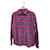 Autre Marque ****STUSSY Check Flannel Long Sleeve Shirt Black Pink Cotton  ref.969410