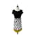 Marella by Max Mara Vestido recto negro blanco amarillo para mujer, 1960 US 6 Reino Unido 10 UE 38 Algodón Elastano  ref.969446