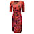 Erdem Fuchsia Pink / Orange Multi Printed Short Sleeved Silk Dress Multiple colors  ref.969682