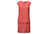 Lauren Ralph Lauren Womens Coral Orange Overlay Summer Dress US 8 UK 12 Peach Polyester  ref.970420